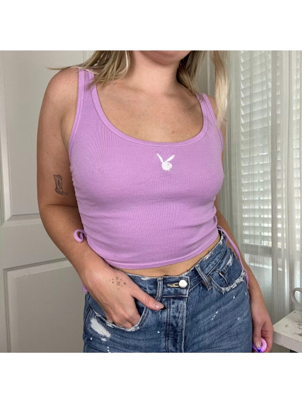 Lavender Playboy by Pacsun NWOT Cropped Tank Sz S